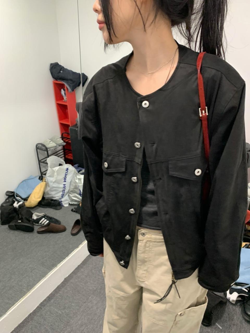 디플리 [남녀공용] 노마드 노카라 투웨이 오버핏 스웨이드 자켓 2colors