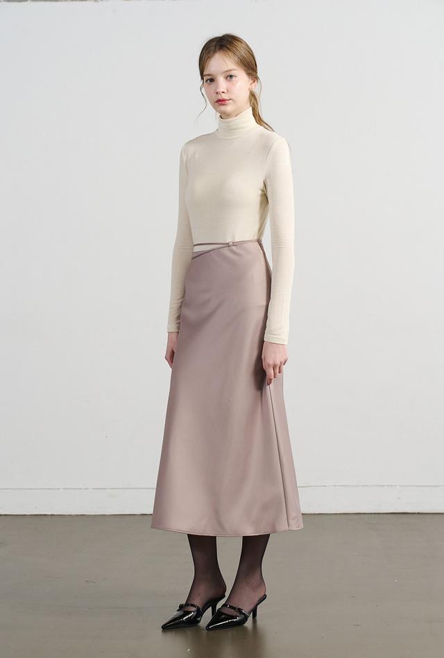 [24FW] Lautre Strap Satin flare skirt