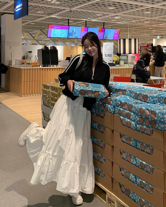 멜링리본캉캉스커트