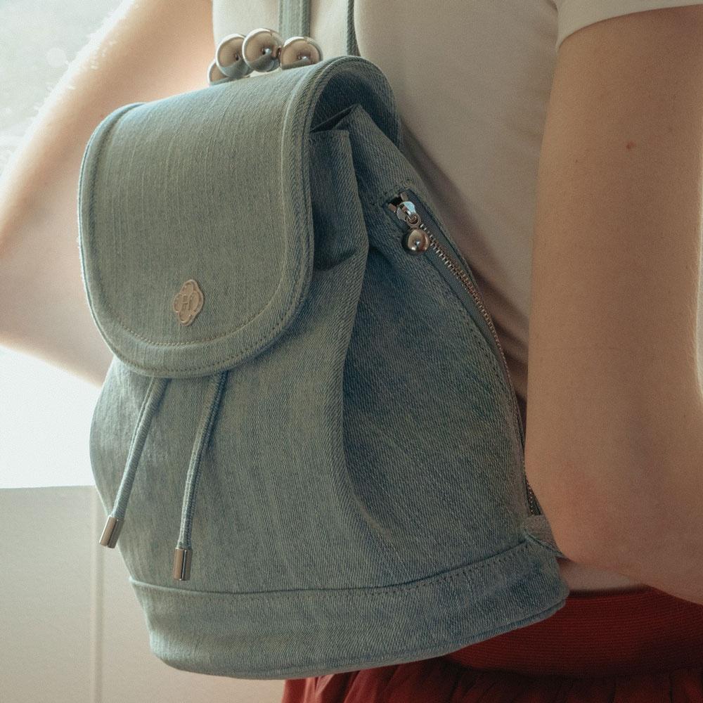 Ari Beads Backpack 아리 비즈 백팩_Denim