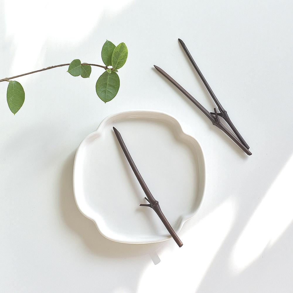 국내산 대나무 다식 및 과일 꽂이 네추럴 다과상 포크 차도구