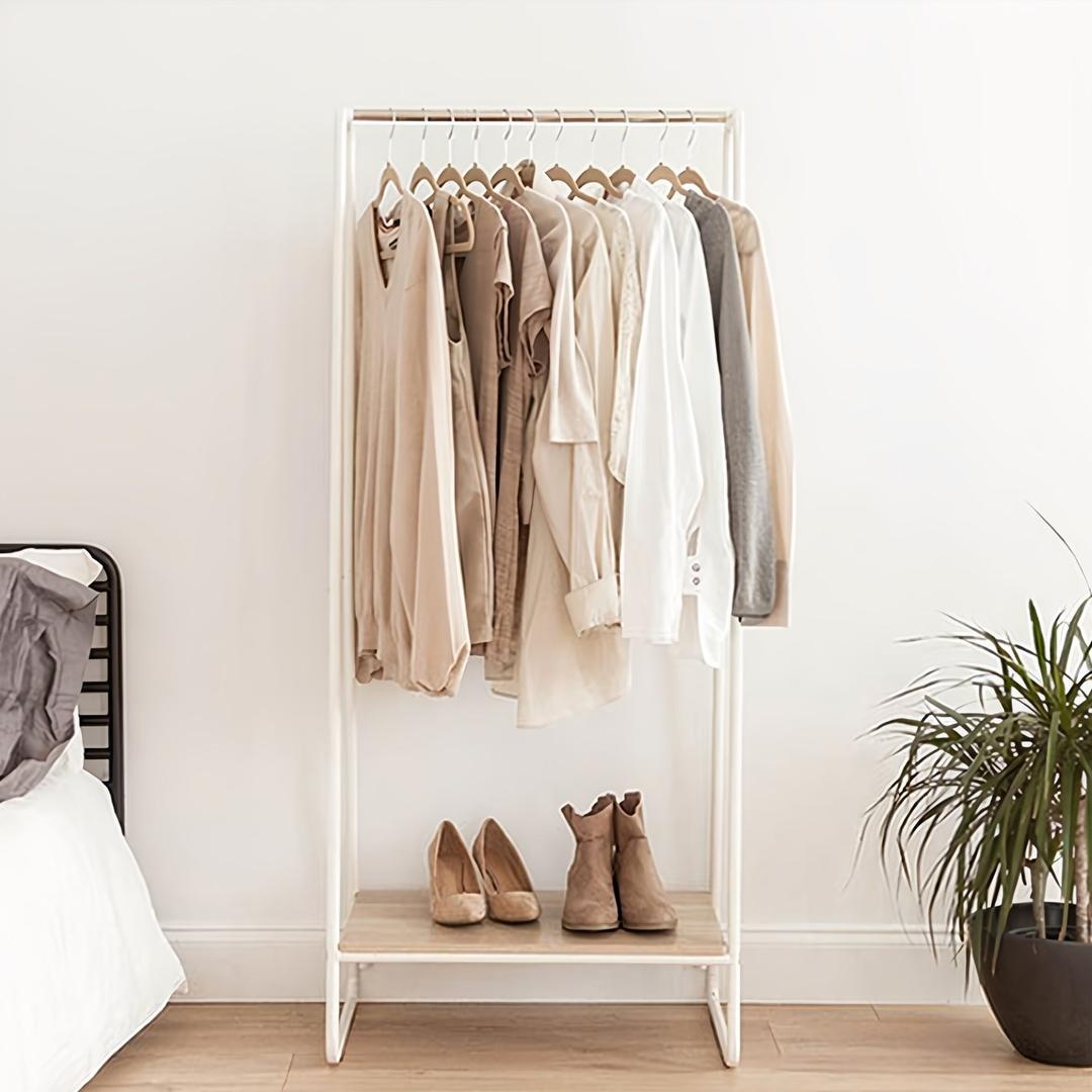 아이리스 프리미엄 모던 선반 스탠드 행거 PI-B1, 화이트, 64 x 40 x ...