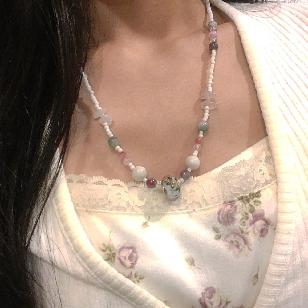 Suzanne Necklace 빈티지 보헤미안 원석 비즈 수잔느 목걸이