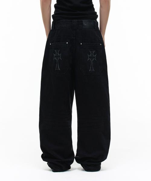Op. 09 SIG LIQUID DENIM PANTS BLACK