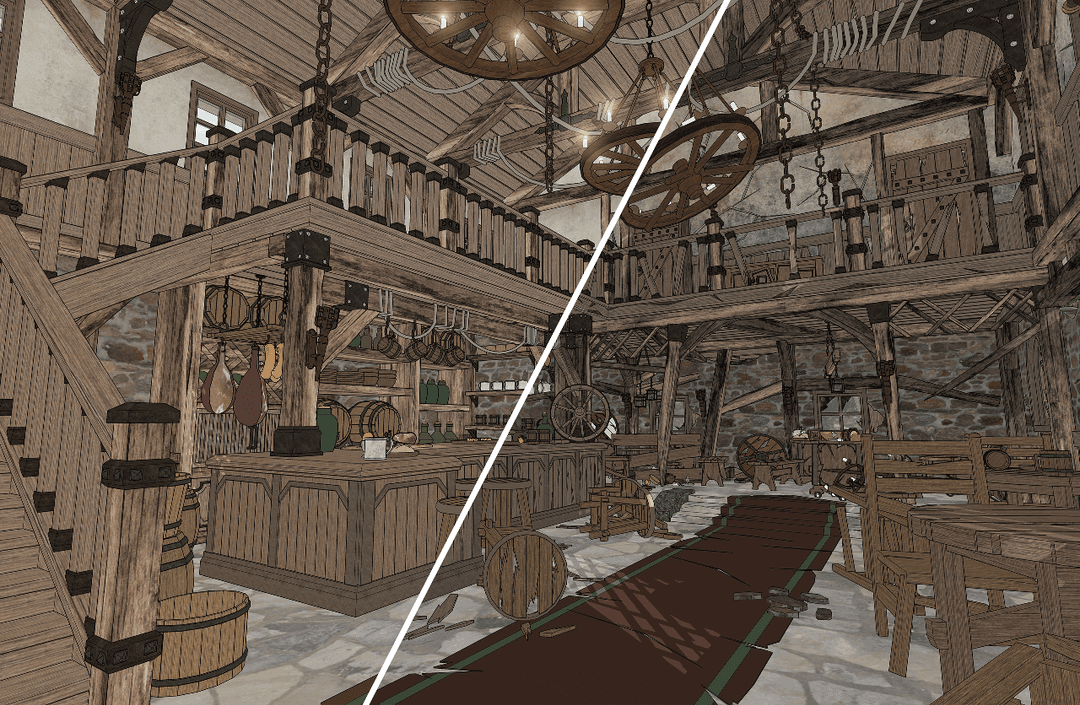 중세 전쟁 폐허마을_05.여관 (일반/폐허 ver.)