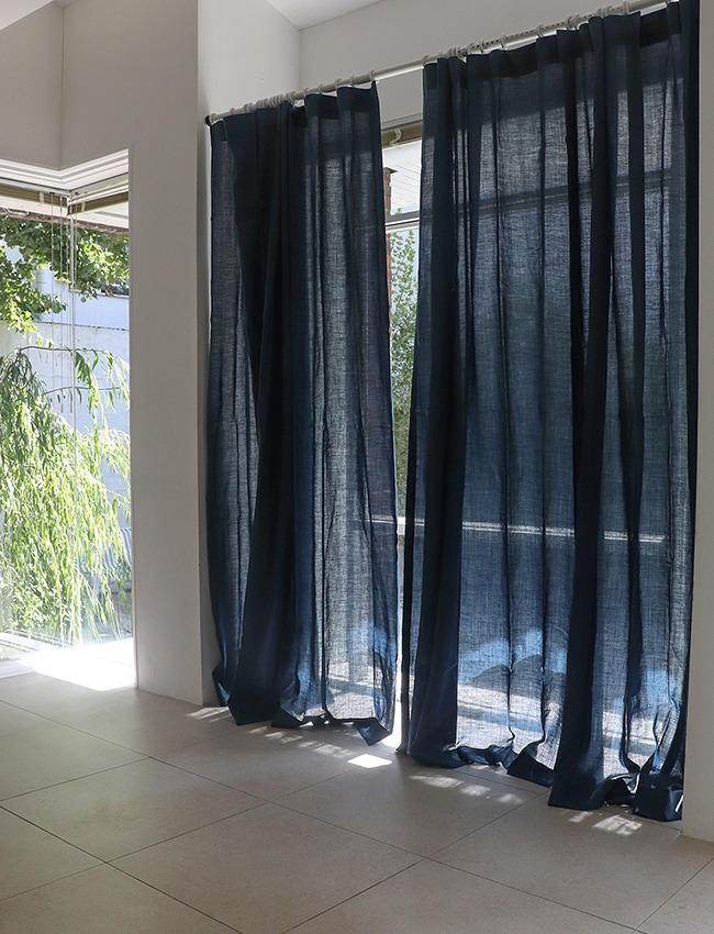 마일드 린넨커튼 (네이비)