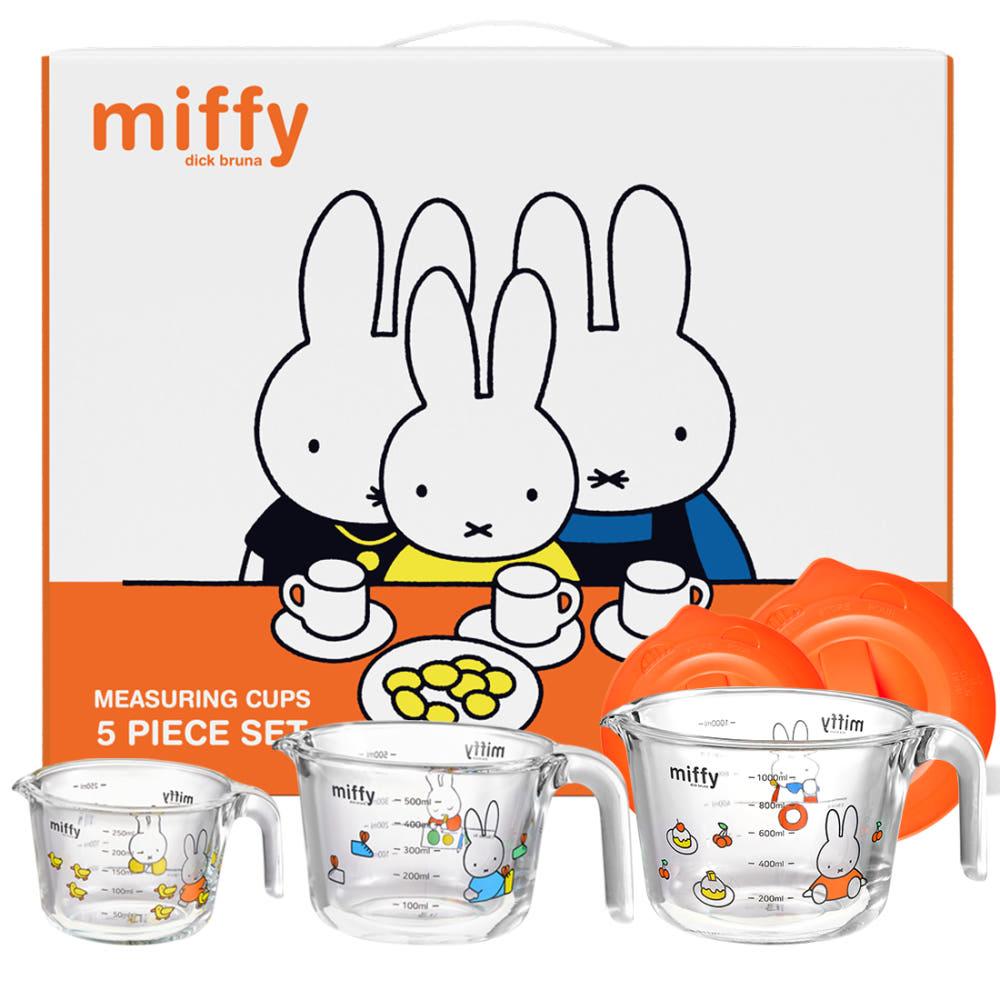[에지리x미피] 내열유리 계량컵 5P 세트 (선물 패키지)