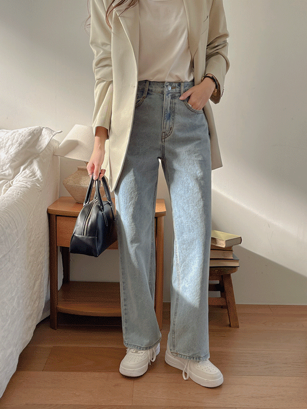 [봄신상🌷][2천장돌파] 시그니처 와이드 데님팬츠