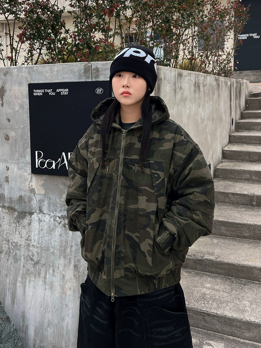 [ Unisex ]  세타 카모플라쥬 후드 패딩 2C