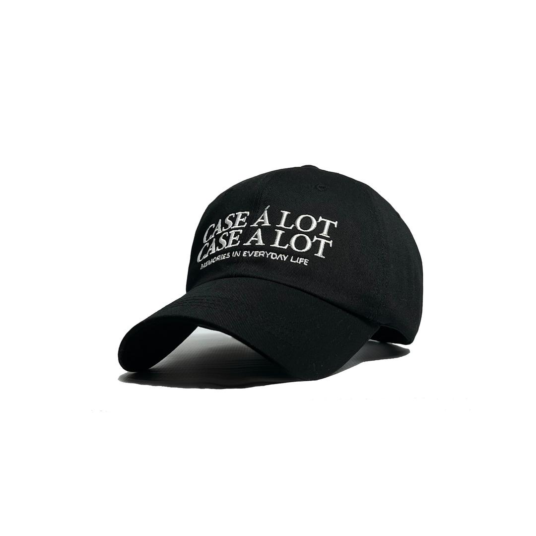 Slogon logo ball cap - black