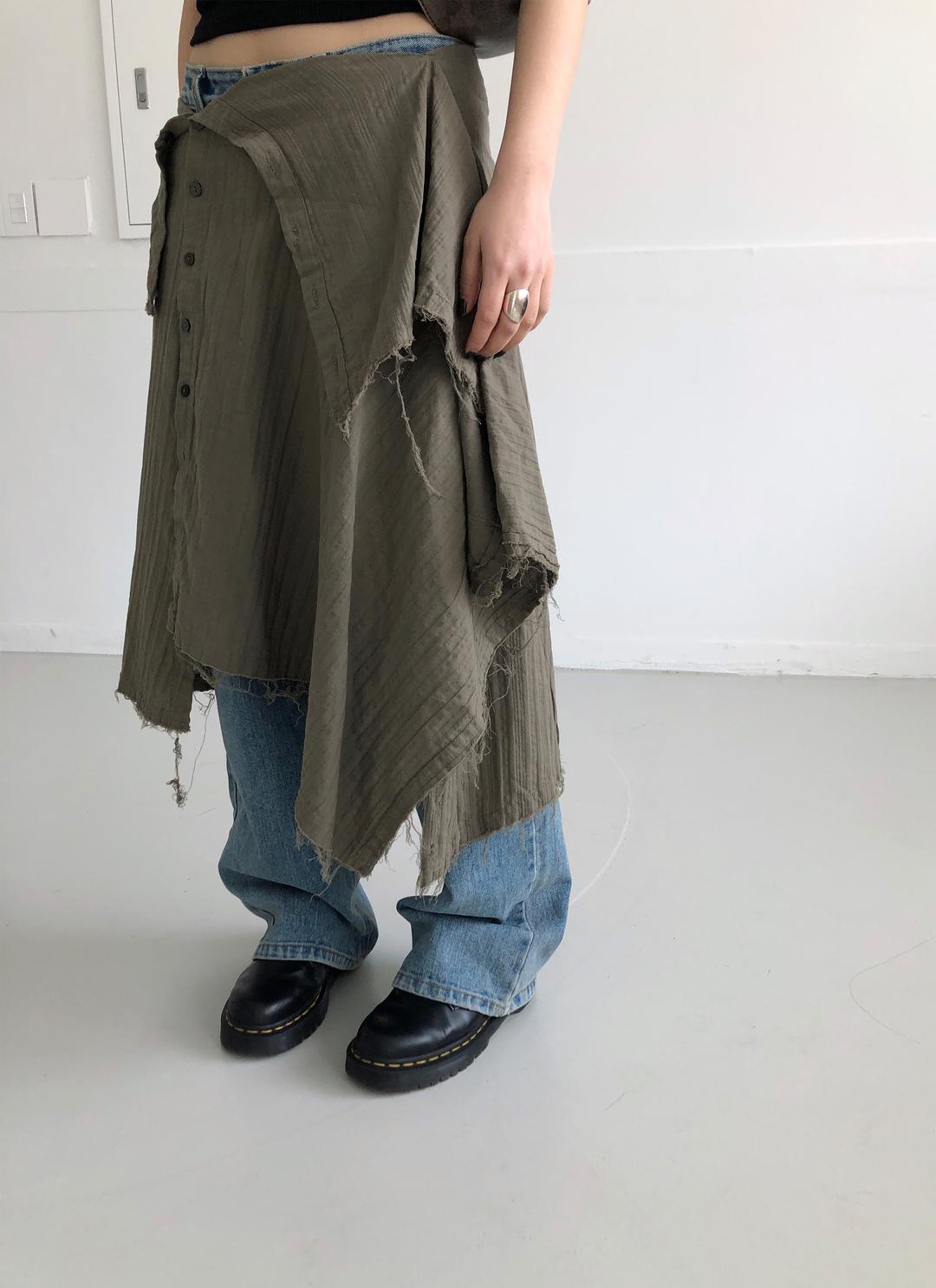 이이알하우스 Sand overlap skirt (3C)