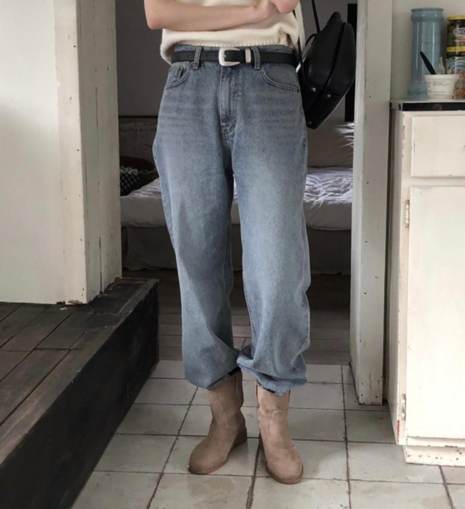 오버클래식 빈티지 틴 연청바지 와이드데님