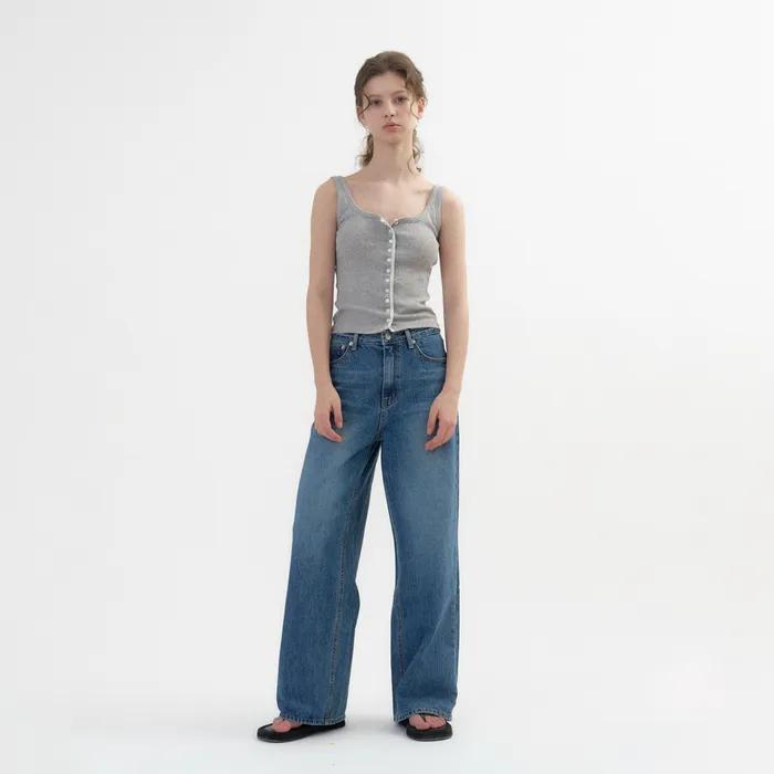 cherie punching lace camisole (grey)