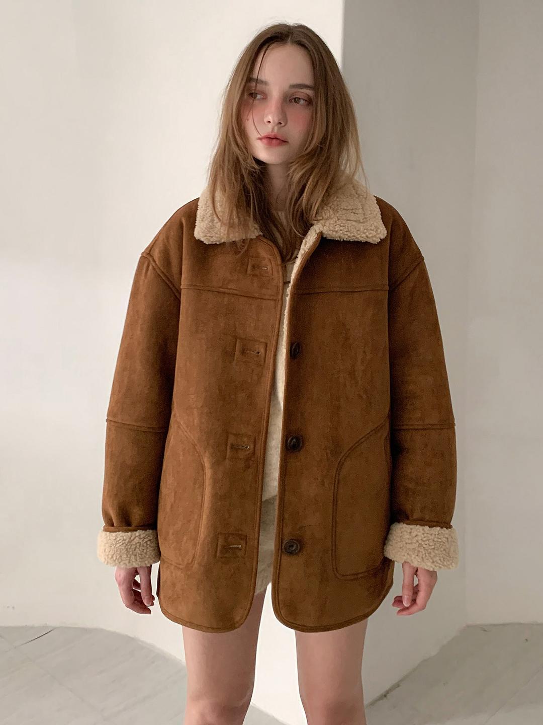 바스카라 시어링 스웨이드 무스탕 자켓 (2colors)