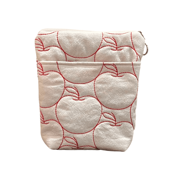 [코지데이지] 누빔 사과 포켓 파우치 (화이트)