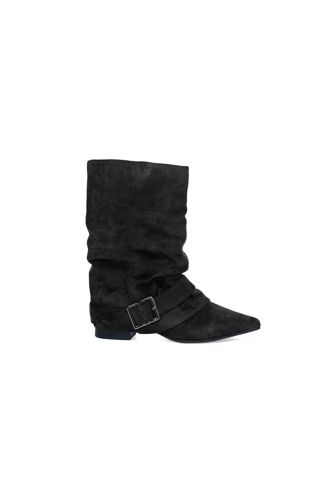 Hug Belt Suede Boots *Black