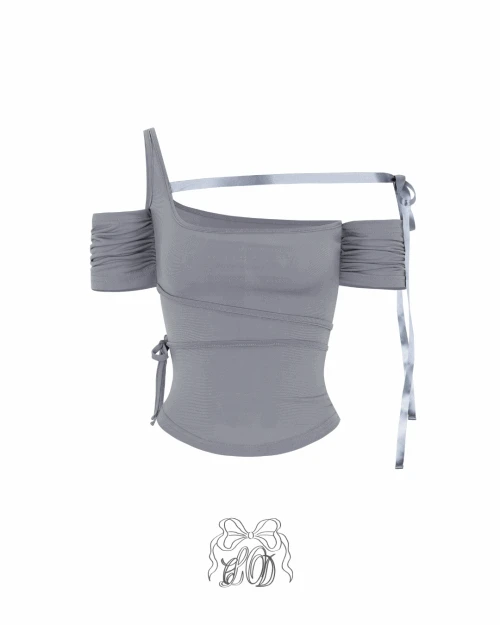[♡MADE♡] bedy satin & matte strap top