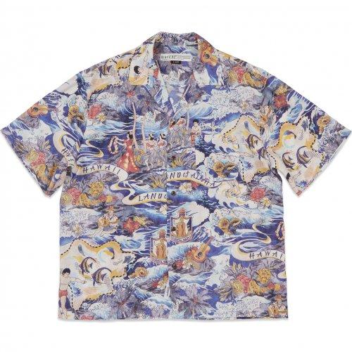 DV.LOT 684 LAND OF ALOHA shirt -Blue-