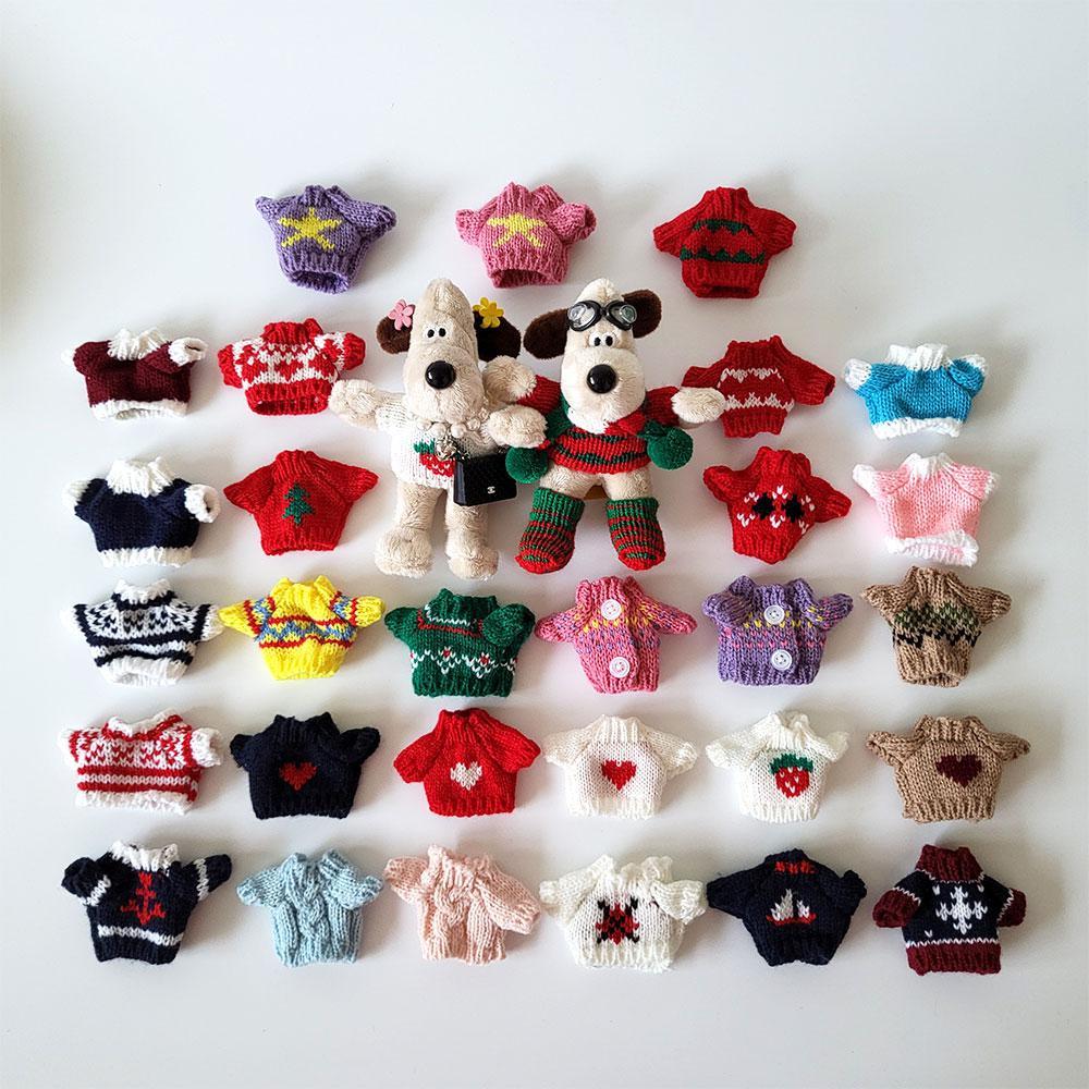 (당일발송)  그로밋옷 젤리캣키링옷 숀더쉽옷 29종 인형소품 니트조끼 스웨터 목도리