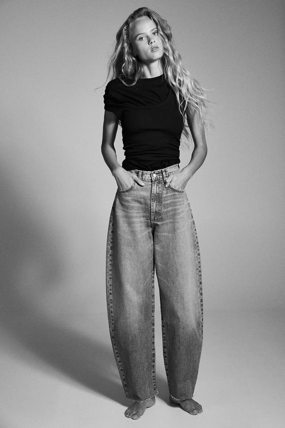 JEANS BARREL TRF 하이웨이스트