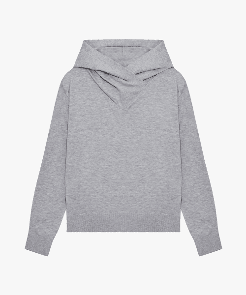 saros knit hooded - Light Gray(1)