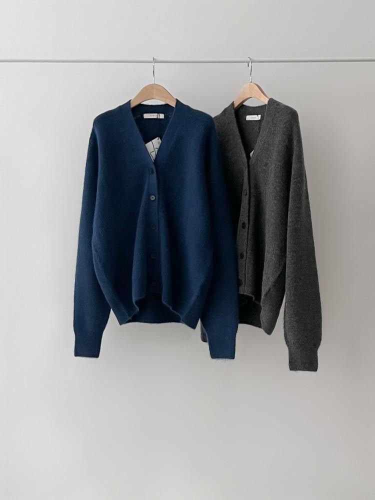 (재진행) OUNCE 온스 모헤어 루즈 가디건 홀가먼트 긴팔 브이넥 니트 (2col)
