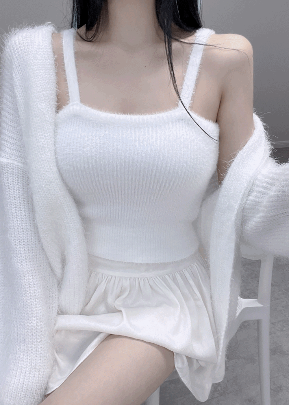 [무료배송]털빠짐X 극강보들보들 앙고라 니트 끈나시 민소매 5컬러