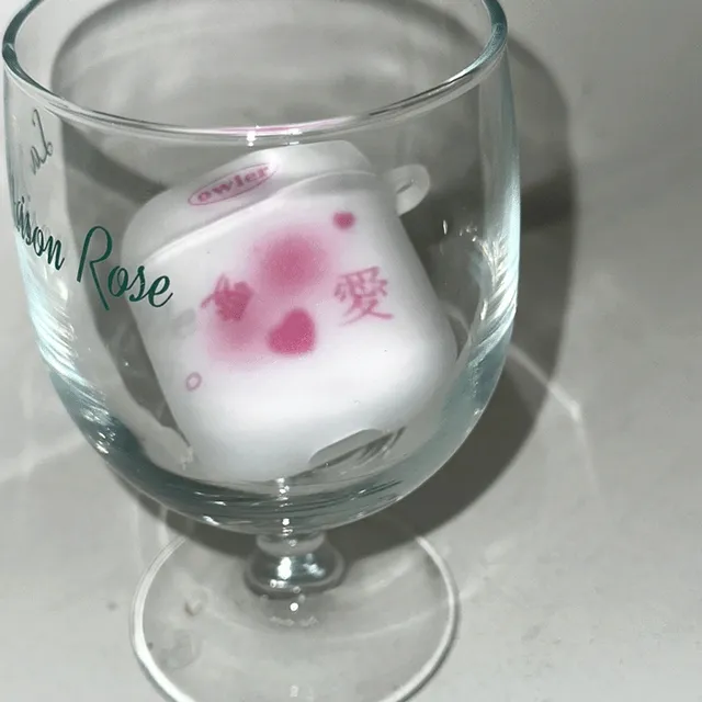 [당일출고/MADE] 아이 핑크 한자 감성 그라데이션 불투명 에어팟케이스