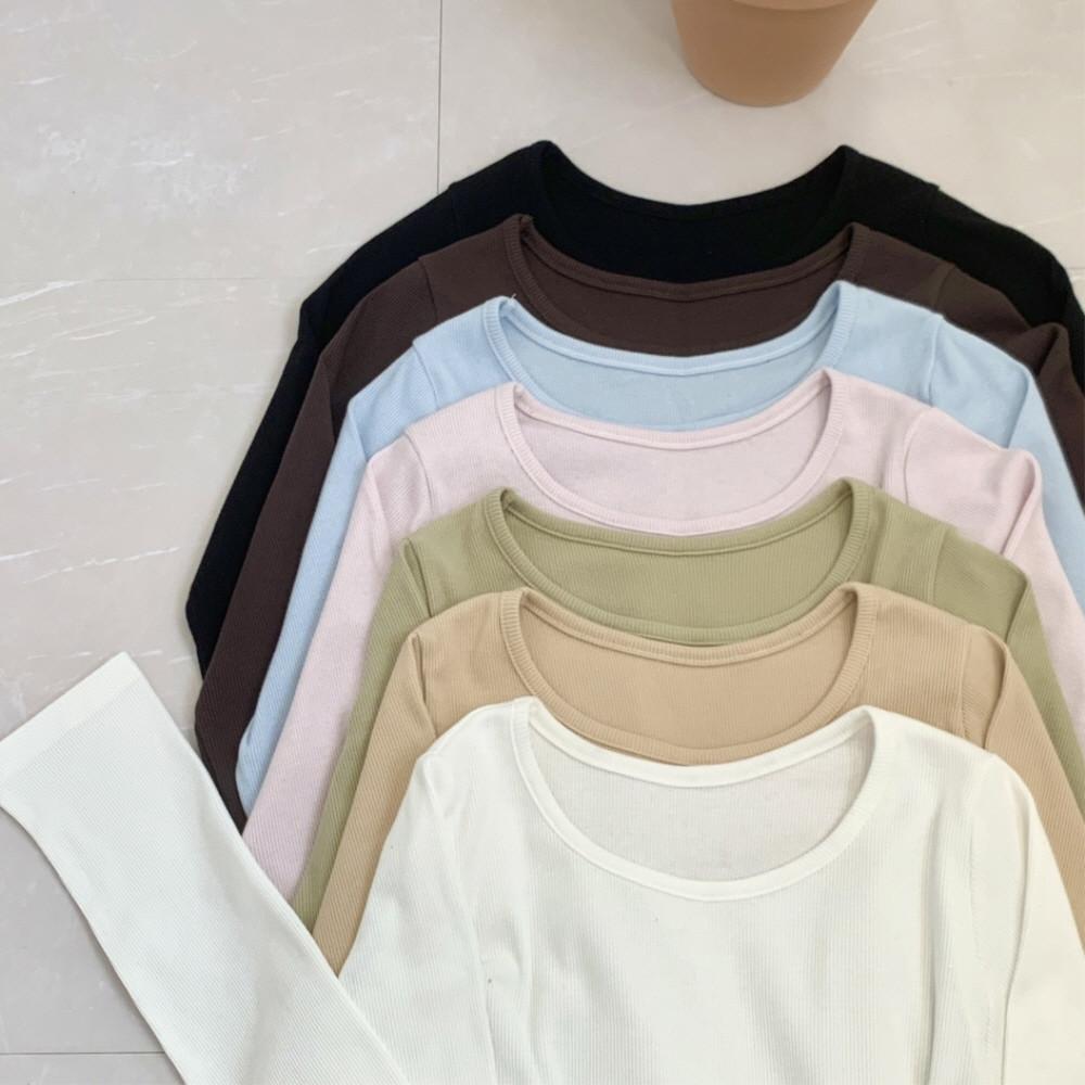 #Hade, [보정핏] 페어링 골지 유넥 티 (7 color)