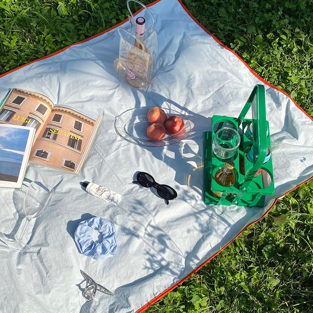 [스튜디홈 자체 제작] 라인 컬러 피크닉 매트 나일론 옥스퍼드 방수 발수 원단