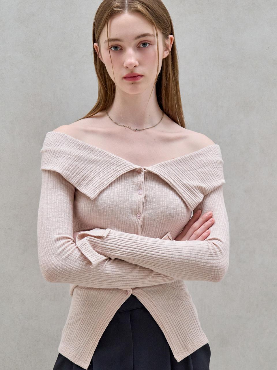 오프숄슬릿티 핑크 AD272