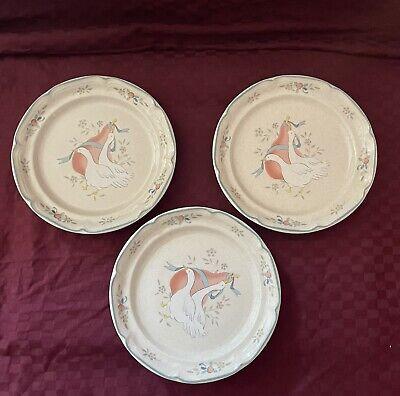 International Tableworks Marmalade Goose Stoneware Set of 3 Dessert/Salad Plates
