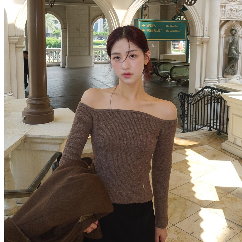Wool Upper Strap knit (brown)