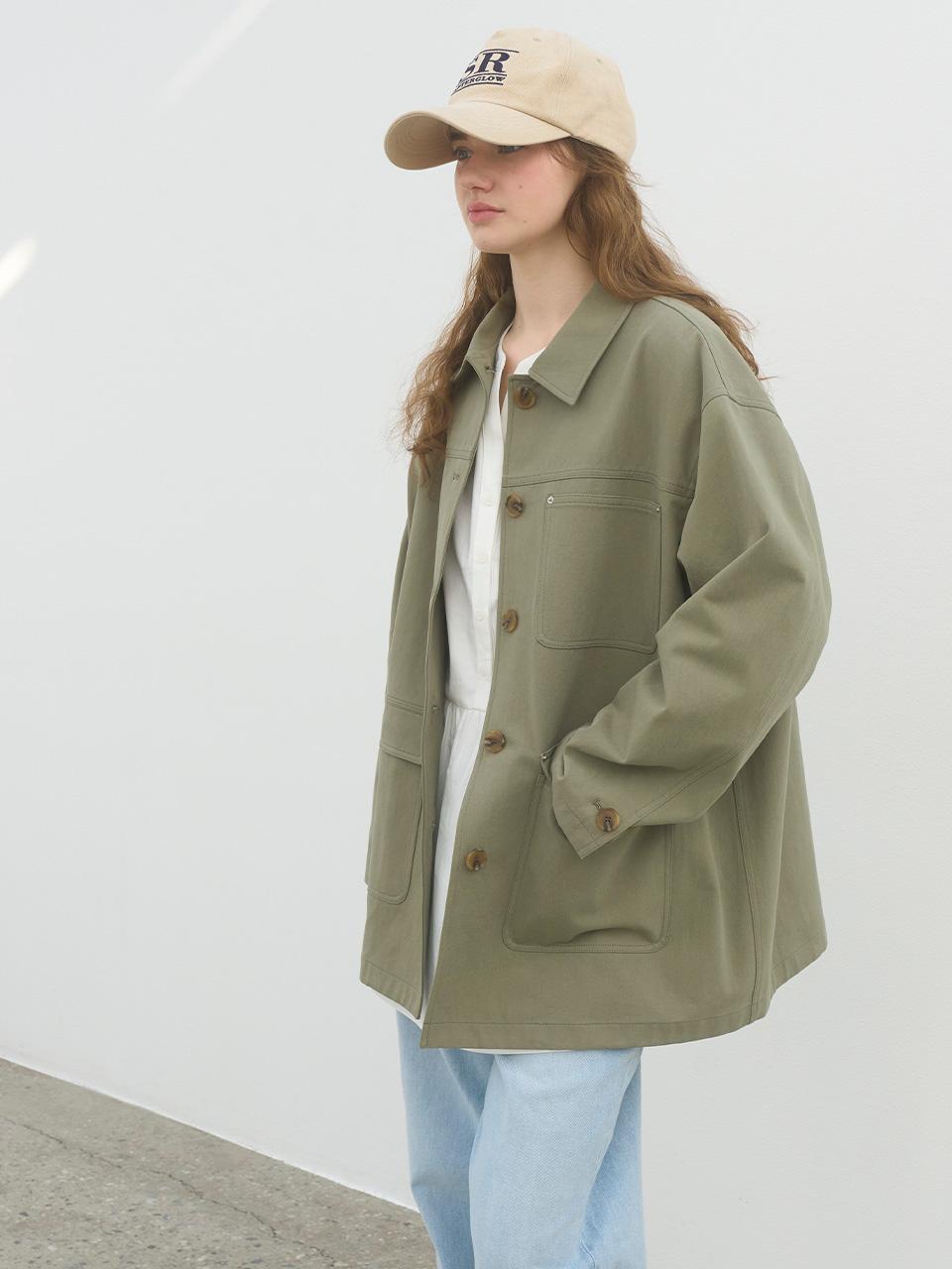 POCKET WORK JACKET - KHAKI