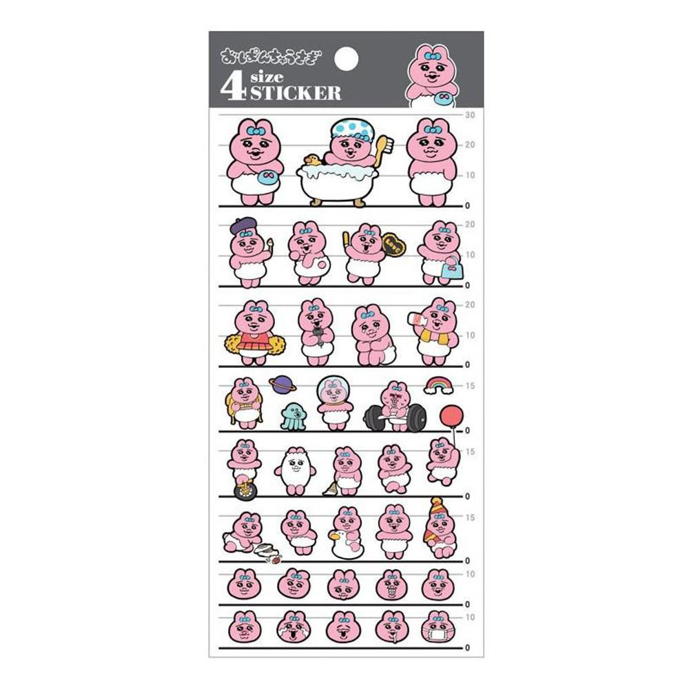 오판츄우사기 4사이즈 스티커1 빤쮸토끼 음뽀챠무