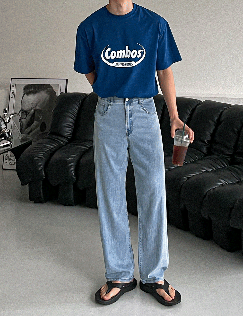 컴보스 프린팅 오버핏 반팔티