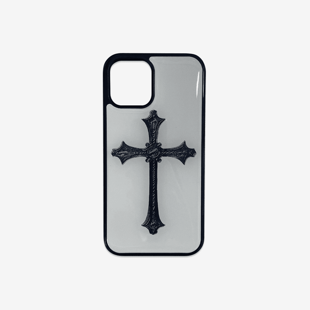 cross epoxy phone case (white)