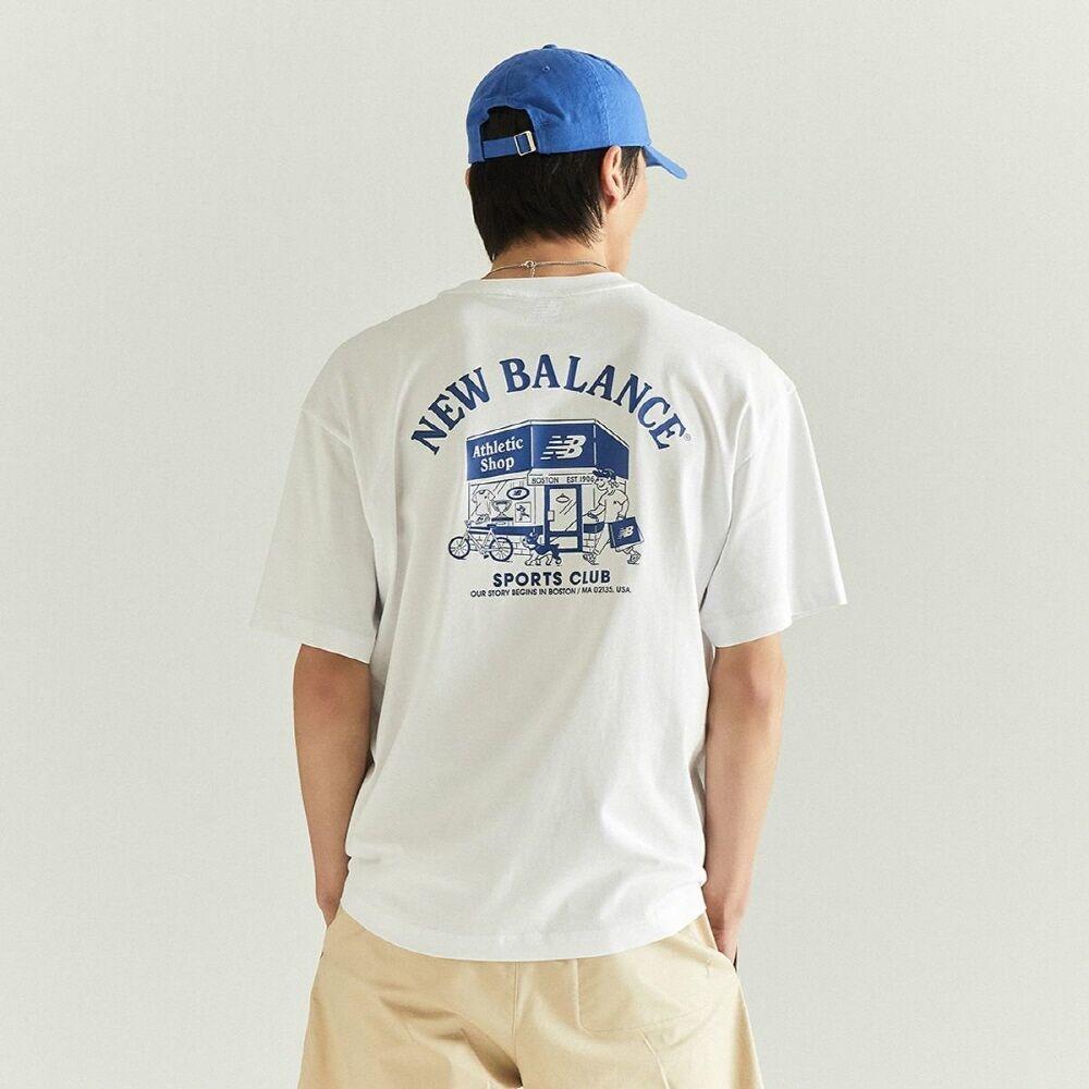 NBNED22453 / UNI NB BOY 헤리티지샵 그래픽 티셔츠 (OVER FIT) (BLUE)