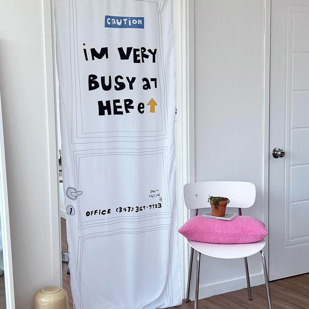 도어히어도어 도어커튼 긴창커튼 카페커튼