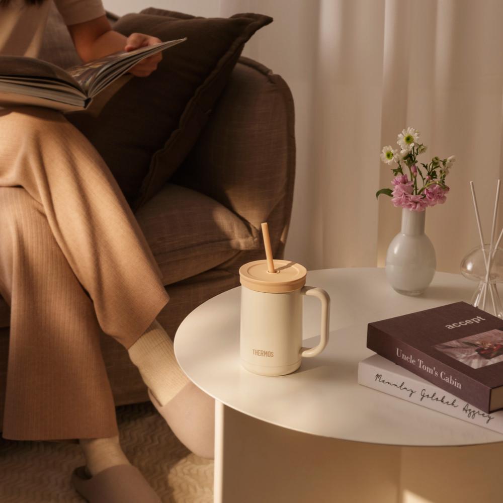 [써모스]식기세척기 보온보냉 더 콤팩트 스트로 컵앤텀블러 TKHA-600K (600ml)