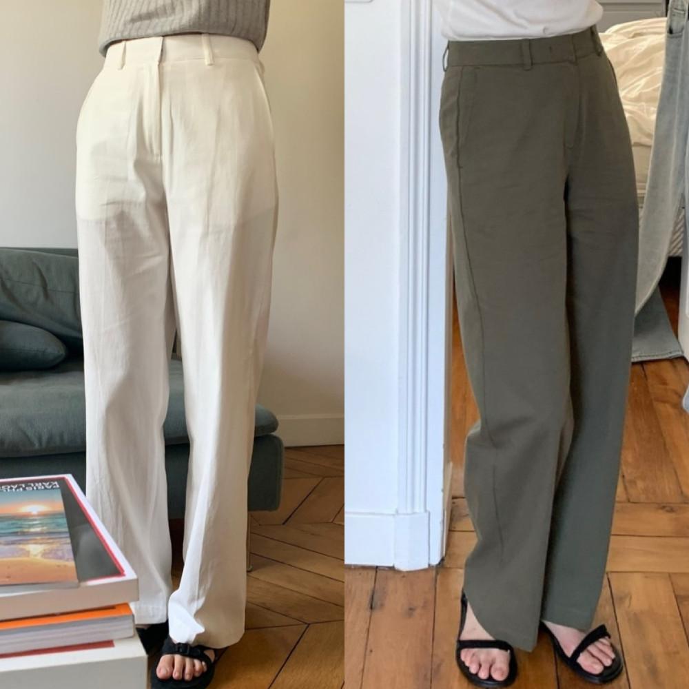 메이세븐 폰드 팬츠 여성 가을 일자핏 코튼 팬츠 2color