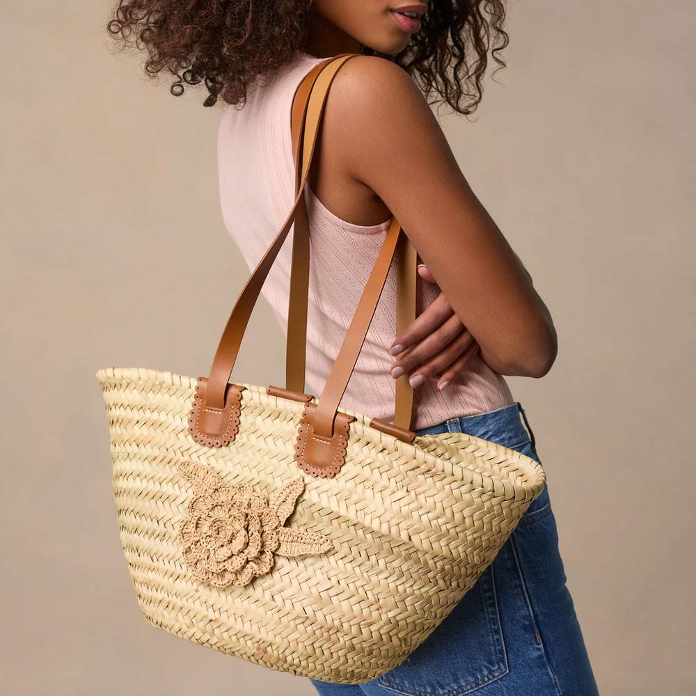 ROUJE 루즈 가방 라피아 라탄 바스켓백 DIMANCHE