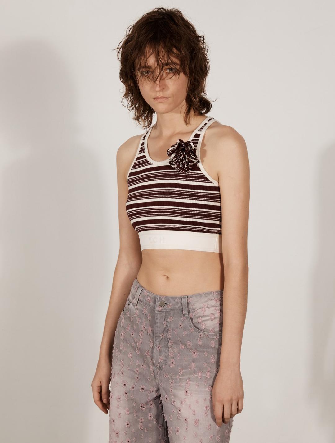 STRIPE CROPPED TOP