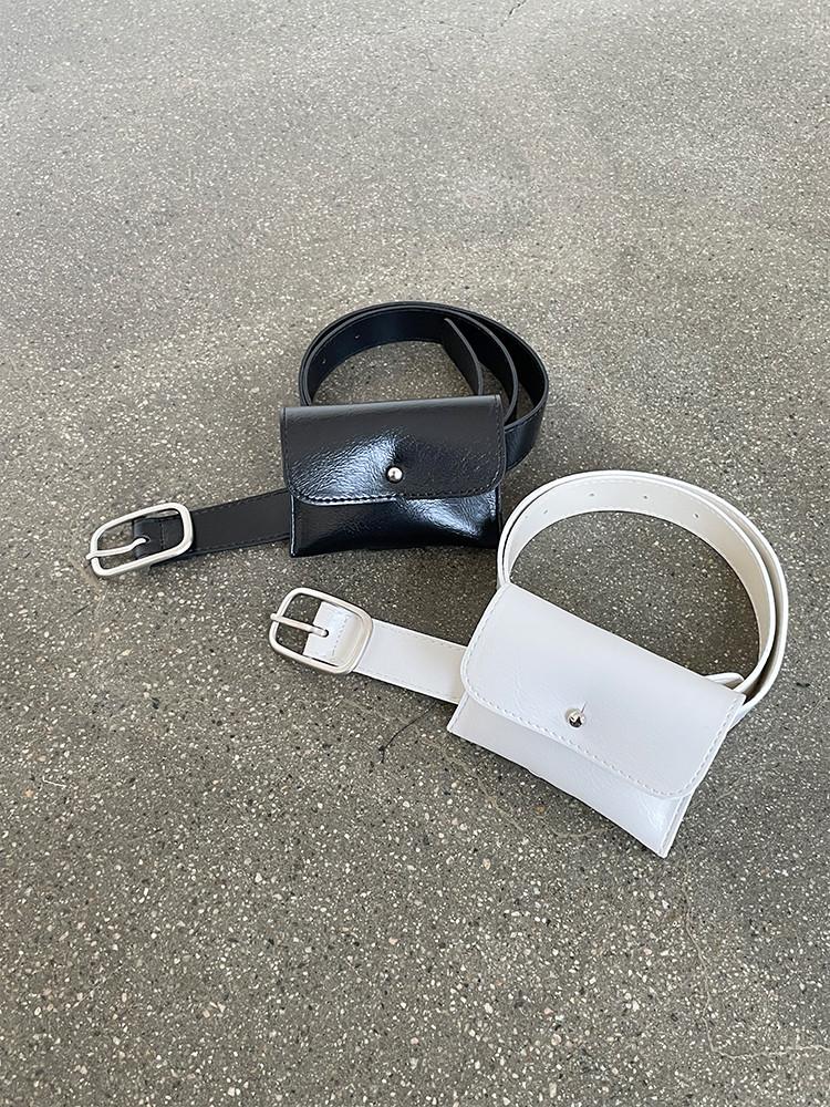 매니악 미니 포켓 벨트 / Wruf 힙색 미니백벨트 가방 카드지갑 스트릿룩 2color