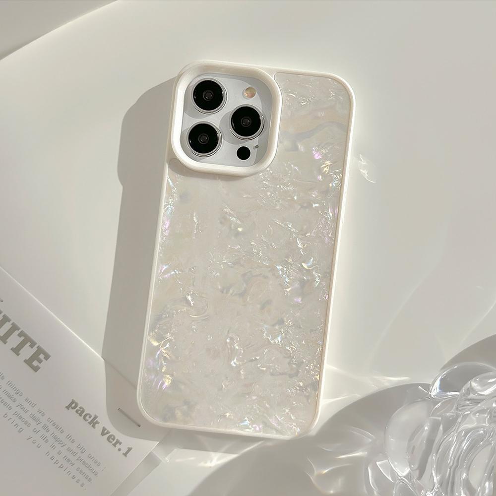 화이트 자개 케이스 아이폰15프로 맥스