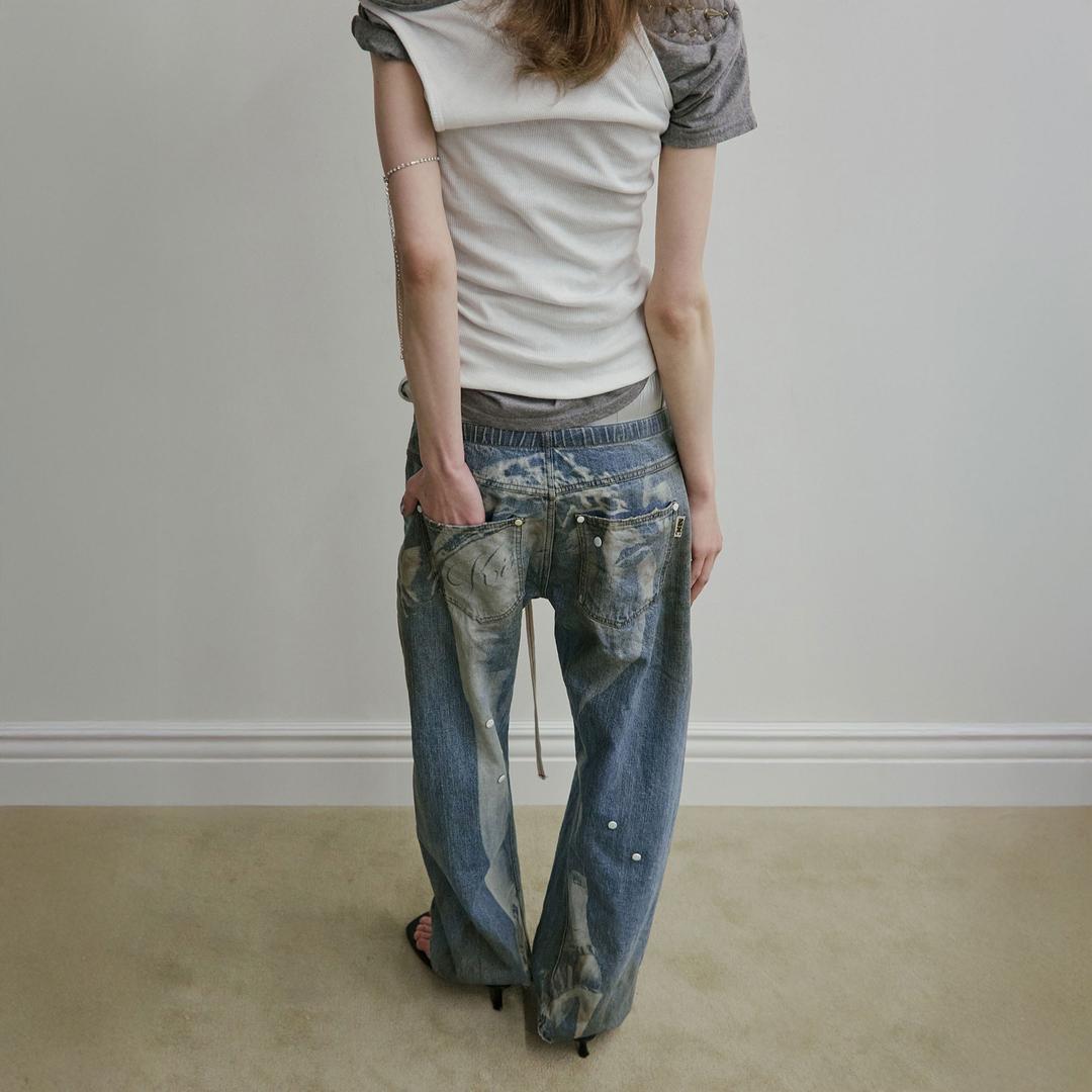 Pill Denim Pants Light Blue