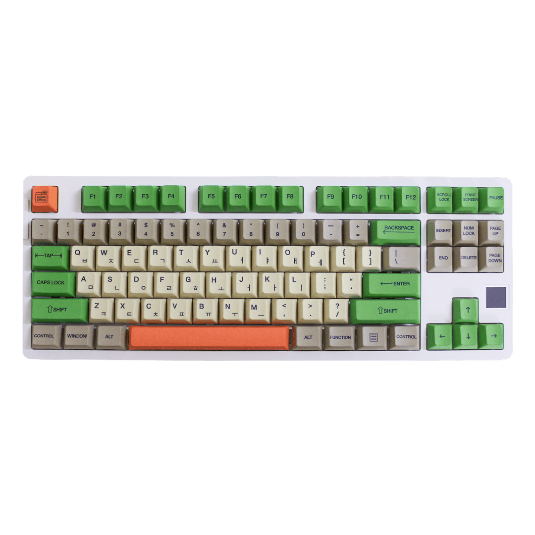 [페블온x논디] 90's green office keycap (142key)