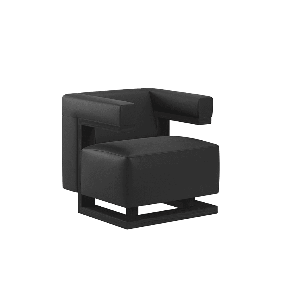 F51 Armchair - Black (Leather)