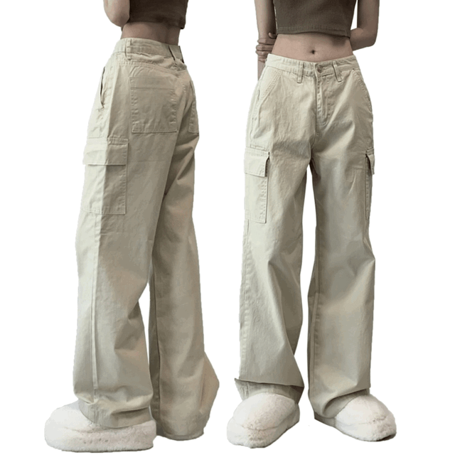 *봄신상* cargo wide cotton pt! 2col