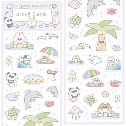 [덩이나라] 바다로놀러와 씰스티커